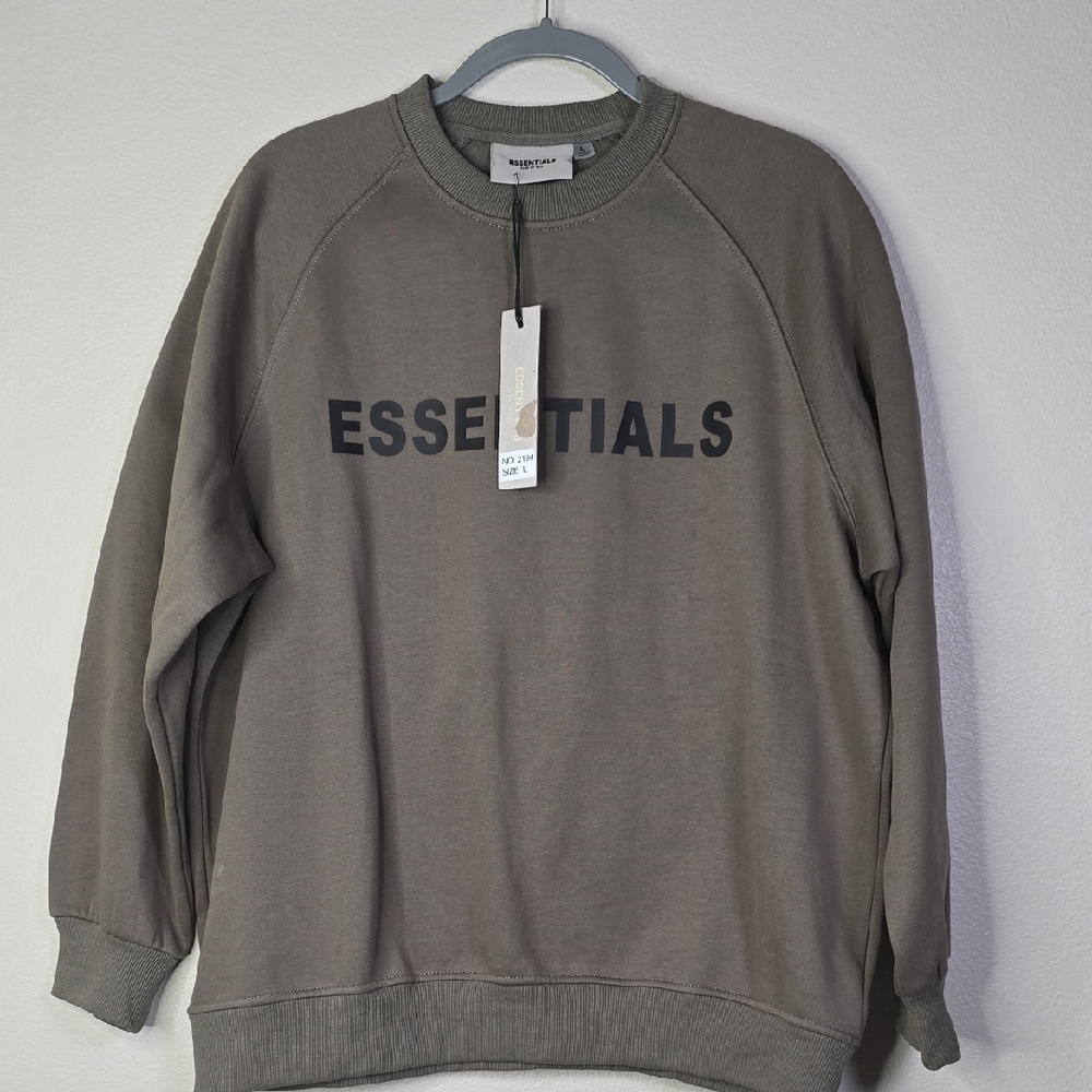 Essentials Gray Crewneck Sweater
